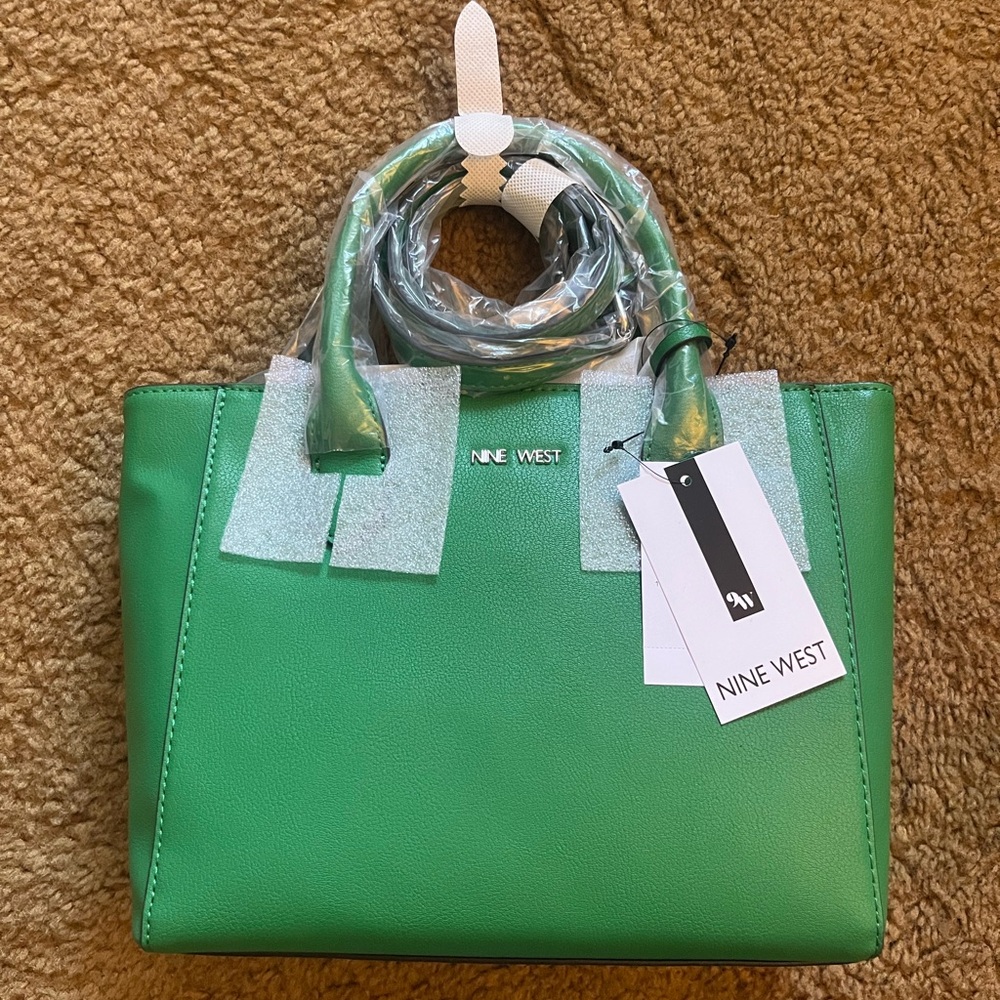 Nine West Vibrant Green Satchel